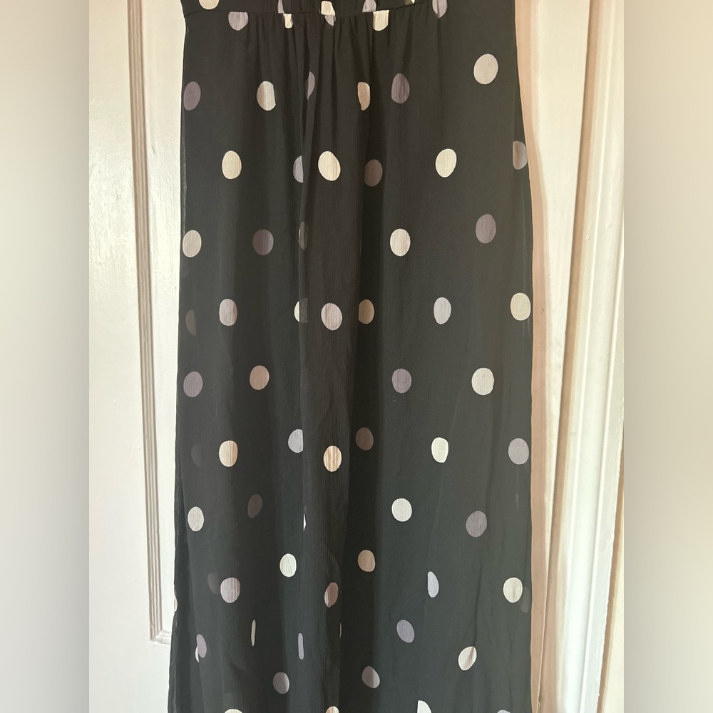 HP! x3✨Banana Republic Strapless Black Polka Dot Maxi Dress – Size 8 - Picture 5 of 10